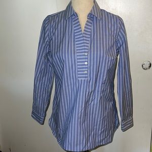 Talbots striped popover shirt